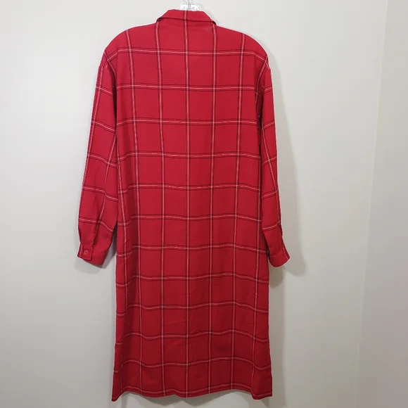 70's Vintage gold label Pendleton plaid button front dress with pockets … - Picture 6 of 16